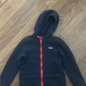 Patagonia Kids Jacket - Navy with Red Zipper